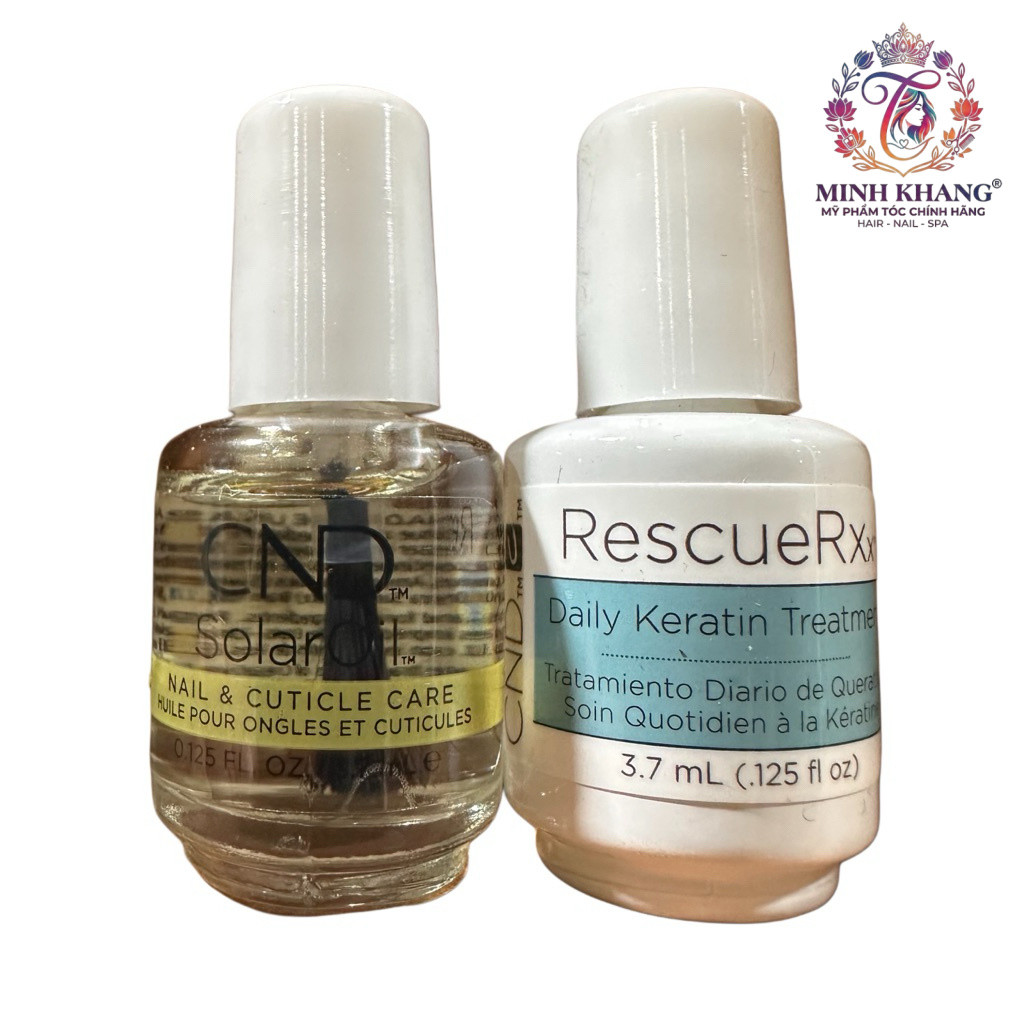Bộ đôi chăm sóc, dưỡng móng thần thánh CND Solar Oil và Rescue RXx 3.7ml [ MK ]