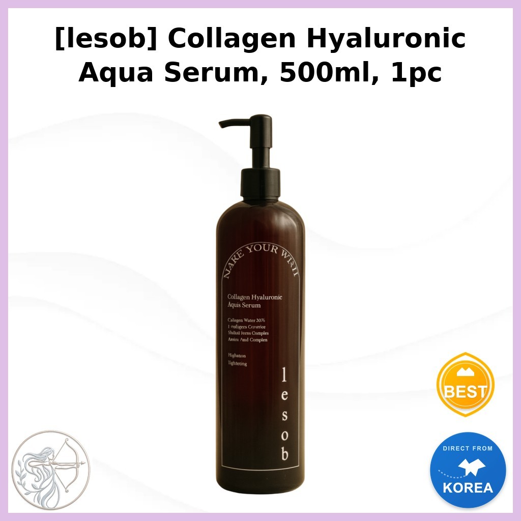 K-Beauty [lesob] Collagen Hyaluronic Aqua Serum, 500ml, 1pc / Serum Hàn Quốc / Aqua Boost / Chính hã