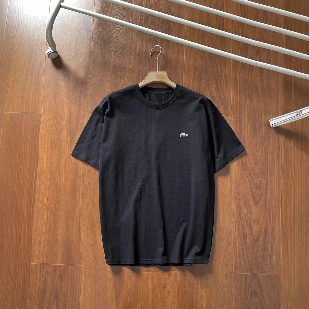 0CJ3 La///te Basic style with small embroidered logo on the chest logo Loose-fitting, versatile, cas