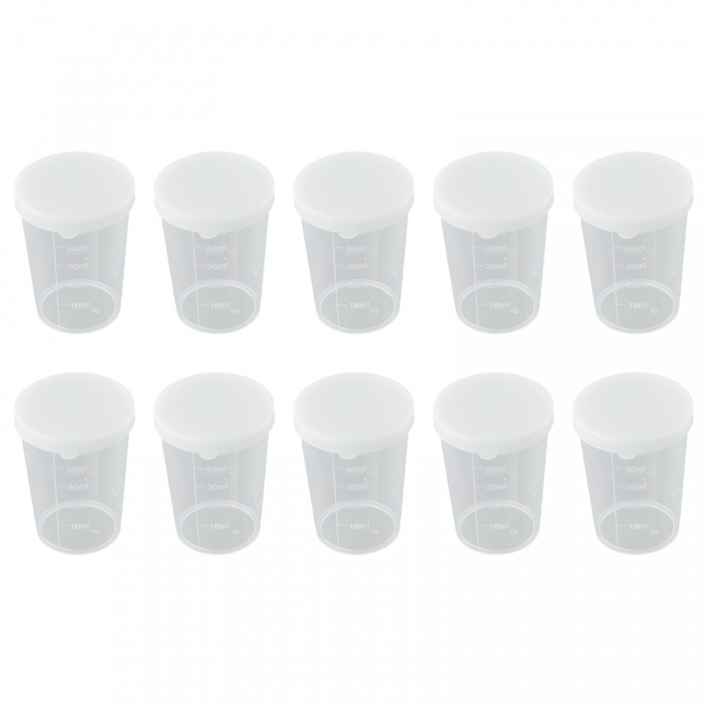 [DOLLDOLL-VN]Accurate Measurement 10Pcs Clear Plastic Measuring Cup Set with Cover and Scale