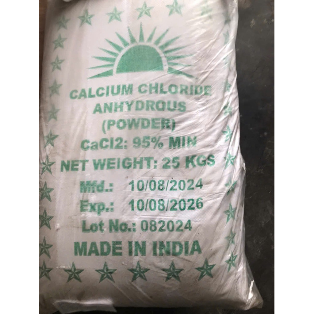 bao 25kg cacl2 dạng Khan - Ấn Độ