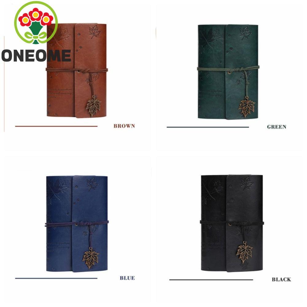 ONEOME Travelers Vintage Notebook, A6 Da PU PU Kraft Notebook, Giấy Kraft Thời Trang Rời Notepad Ret