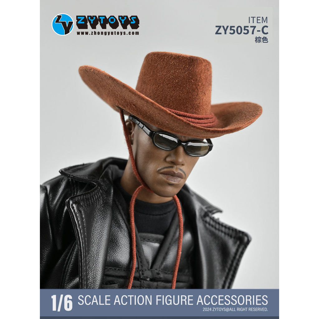 1 / 6 Mũ cao bồi Cowboy Western Cowboy Soldier Mô hình cầm tay cổ điển