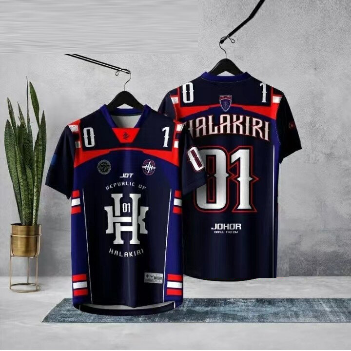 Thiết kế mới 2025 [Tên & Số tùy chỉnh miễn phí] HALAKIRI JOHOR JERSEY (INSERT NFL CÓ BIỂN) (PHIÊN BẢ