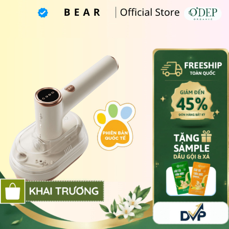 Bàn ủi hơi nước cầm tay Bear Chính hãng, bề mặt ủi lớn, làm nóng nhanh, tự vệ sinh cặn GTJ-A12Z2 - S