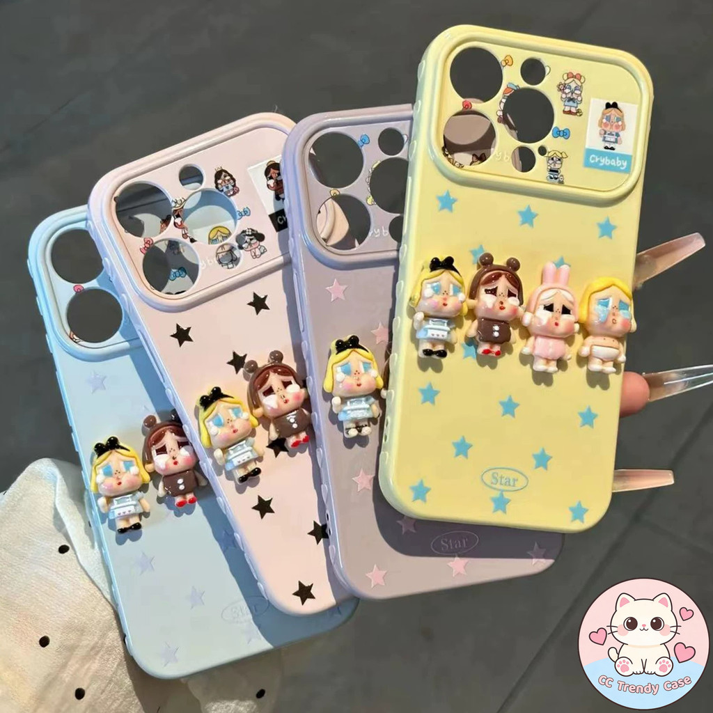 Ốp Lưng iPhone 17 11 16 15 14 13 12 Pro Max Side Love Design-Ốp lưng điện thoại mềm trang trí 3D cry