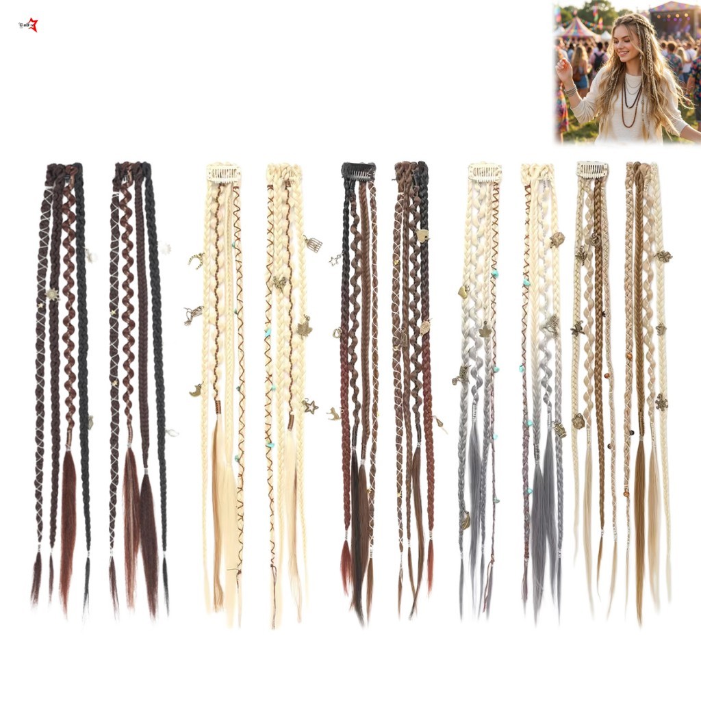Boho Braids Hair Extensions 2 sợi tổng hợp Pre Styled Dreadlocks với chuyển đổi tự nhiên cho bữa tiệ