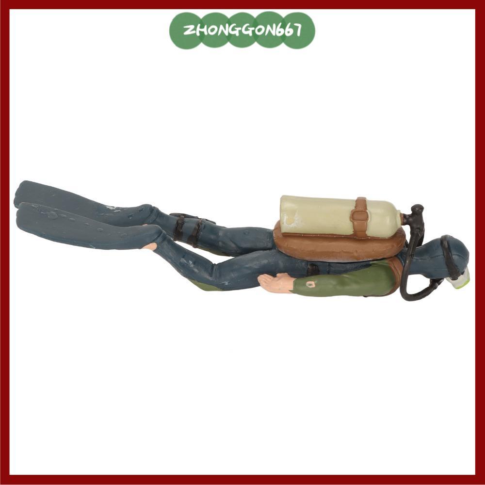 ZHONGGON667 Bể Cá Nổi Diver, Mô Phỏng Nổi Thiết Kế Tinh Tế Bể Cá Diver Trang Trí, Tư Thế Bơi Cá Xanh