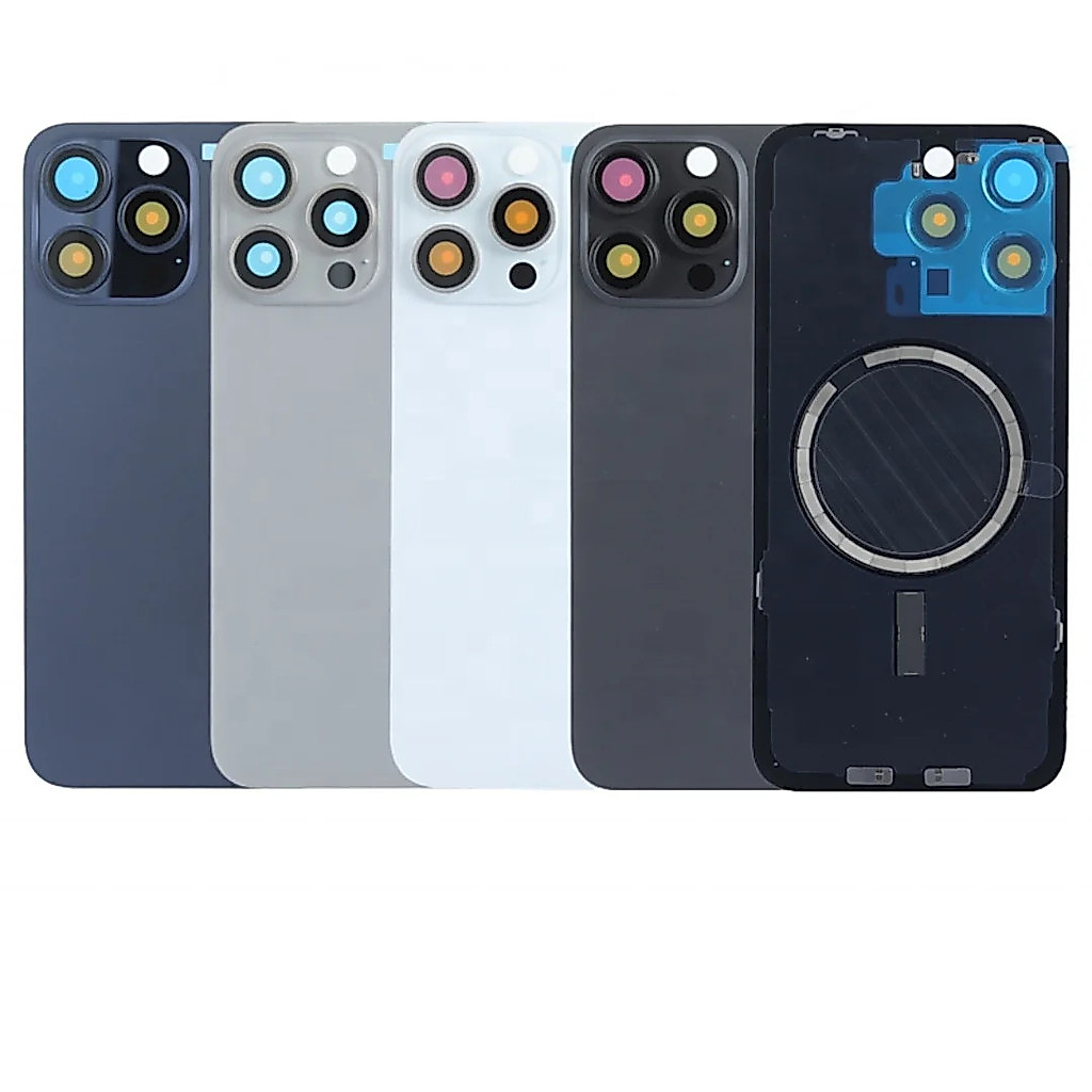 Mặt sau điện thoại di động Thay thế mặt sau Vỏ kính phía sau Pin cho iPhone 15 Pro 15 Pro Max