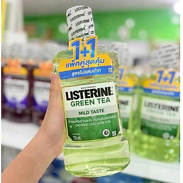Nước Súc Miệng Listerine Trà xanh 750ml ( Xanh Lá )