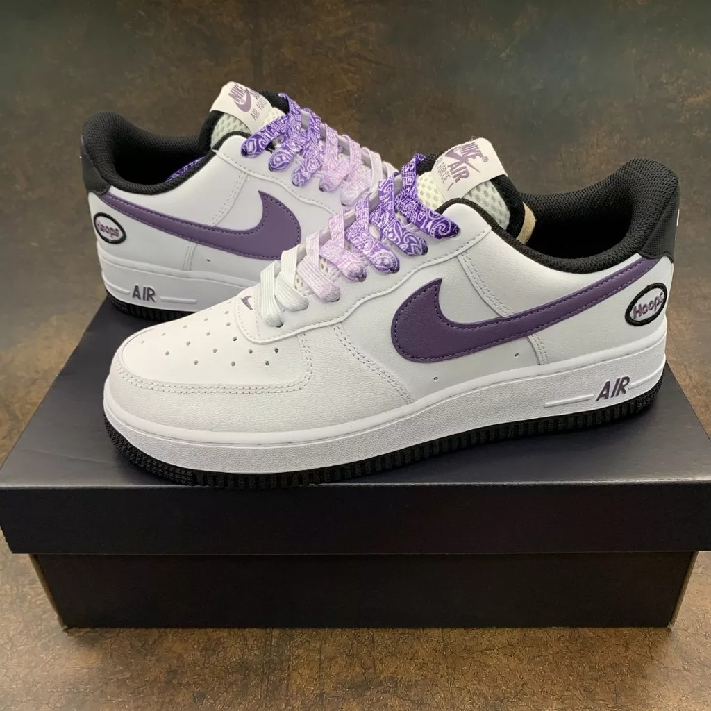 Thích hợp cho AF1 Air Force One Air Force1 07 Lv8 Hoops Trắng Tím AJ1 Dunk Dây Giày