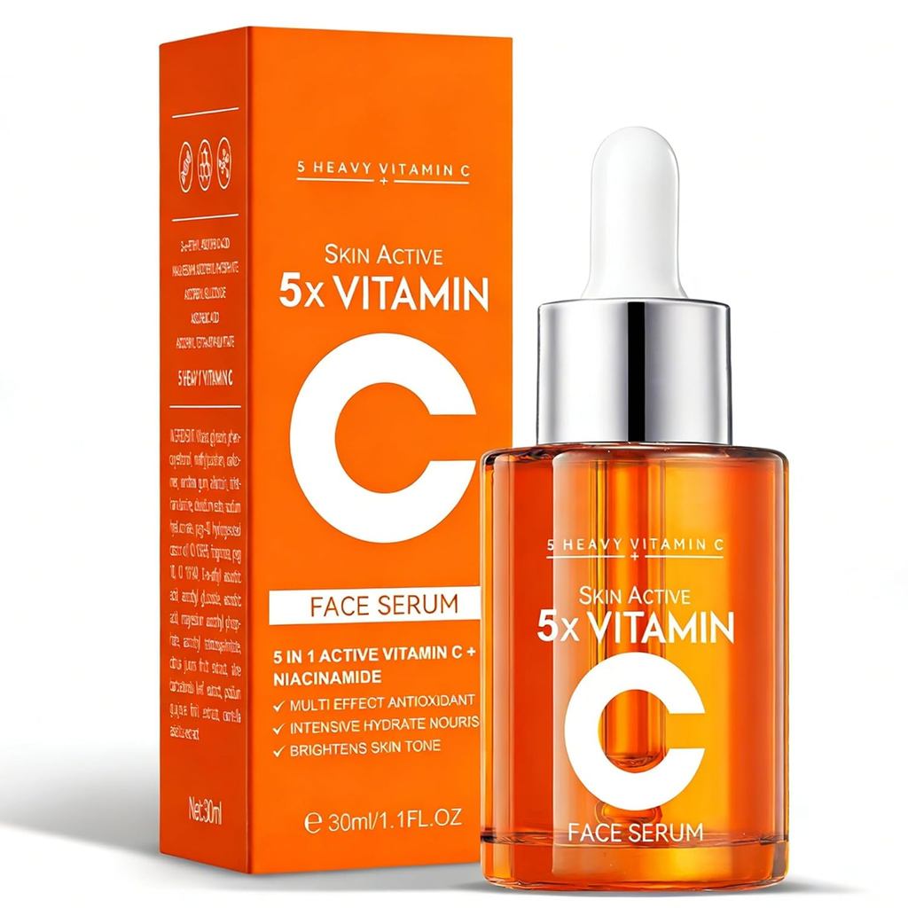 Vitamin C Face Serum với Axit Hyaluronic Niacinamide và Aloe Vera dành cho mọi loại da Serum chống l