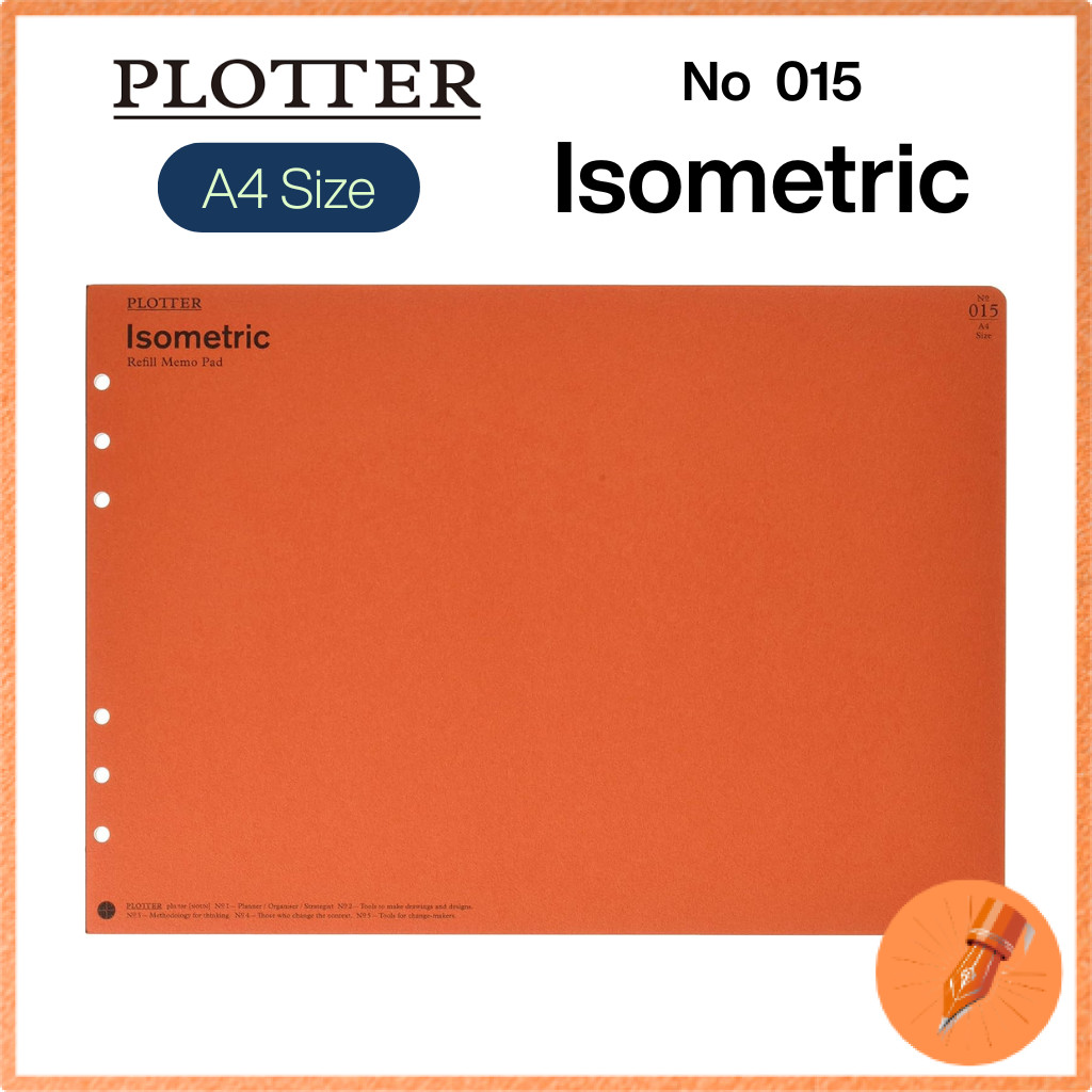 PLOTTER Isometric A4 Memo Pad Refill 40 Sheets 2-Pack
