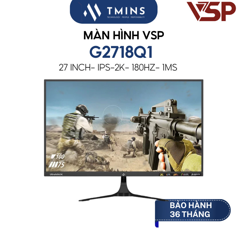 Màn Hình Gaming VSP G2718Q1 (27 inch, 2K, IPS, 180Hz/ 210Hz) - Hàng chính hãng