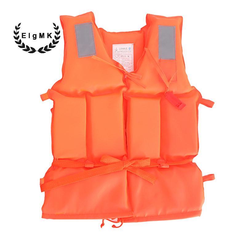 [ElgMK] New Orange Adult Childen Foam Flotation Swim Life Jaet Vest Có Còi Thuyền Áo Câu Cá Bơi Trôi