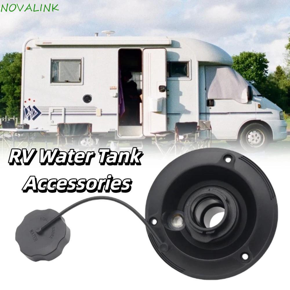 NOVALINK Gravity Fresh Water Fill Hatch, Gravity Fill Round RV Gravity Water Inlet, Hatch Plastic Fr