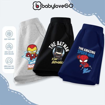 Quần đùi bé trai BabyloveGO quần short cho bé có túi cạp chun co giãn mềm mịn thoáng mát