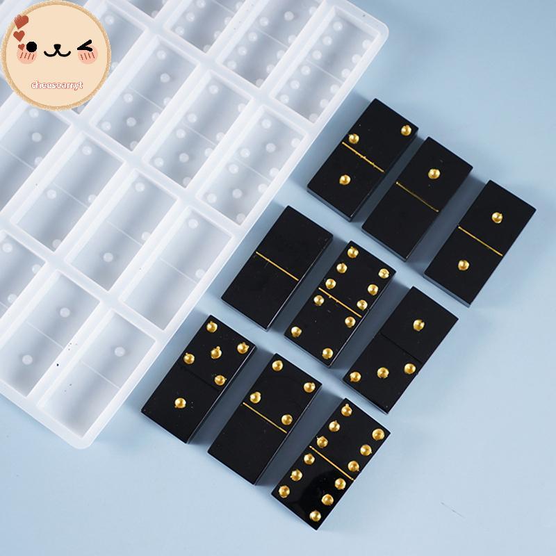 Chee Crystal Epoxy Resin Trò Chơi Khuôn DIY Dụng Cụ Làm Dominos Đúc Khuôn Silicon EN