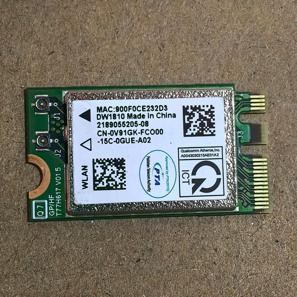 Card mạng không dây DW1810 Laptop Card mạng không dây AC Băng tần kép 433M Bluetooth 4.1 WIFI