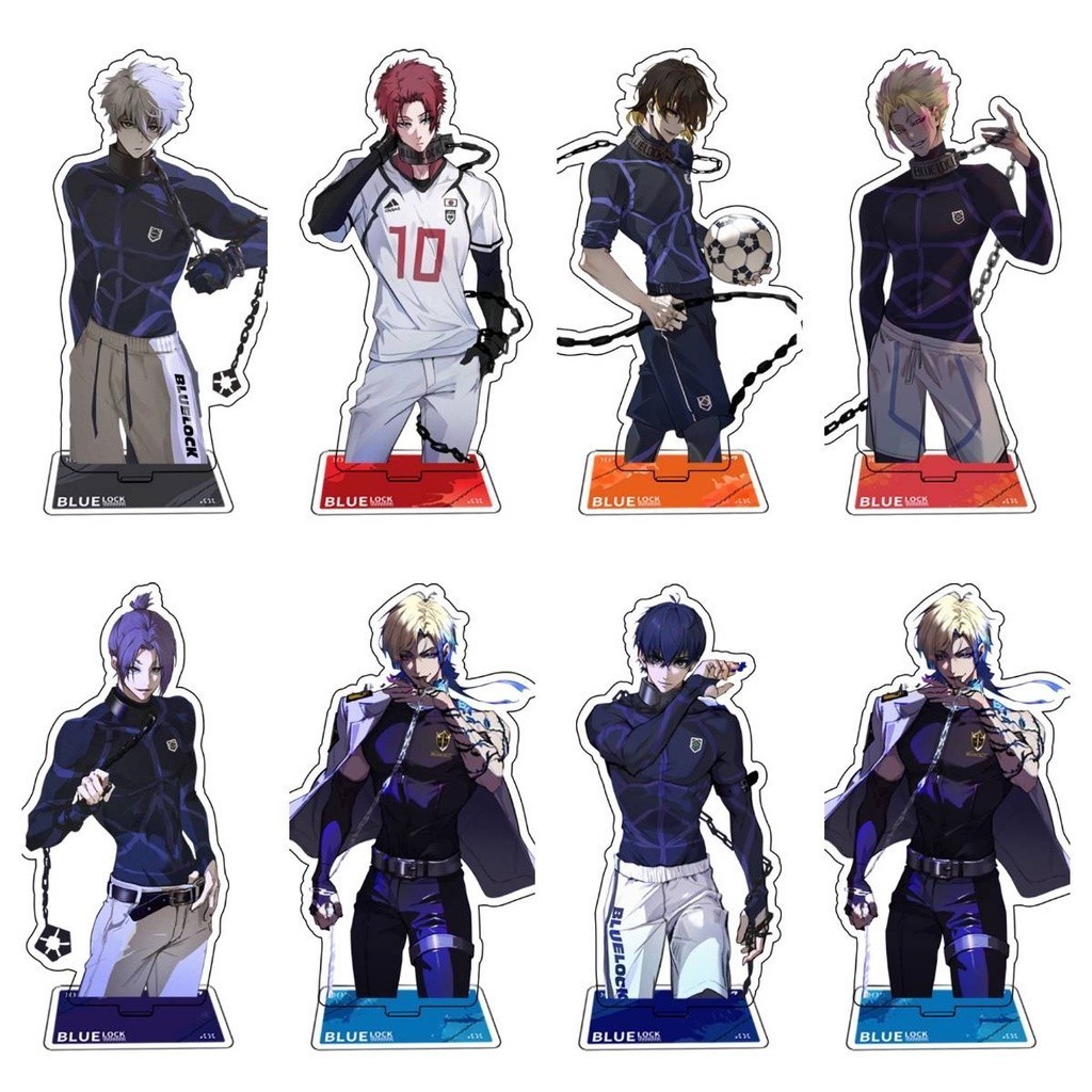 Mô Hình Acrylic Blue Lock – Standee Isagi Yoichi, Bachira Meguru, Trang Trí Bàn, Quà Tặng Anime