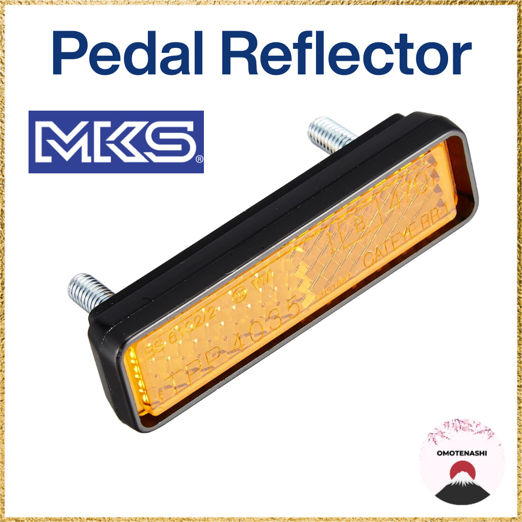 Mikashima (MKS) Bicycle Pedal Reflector Set, 4 Pieces
