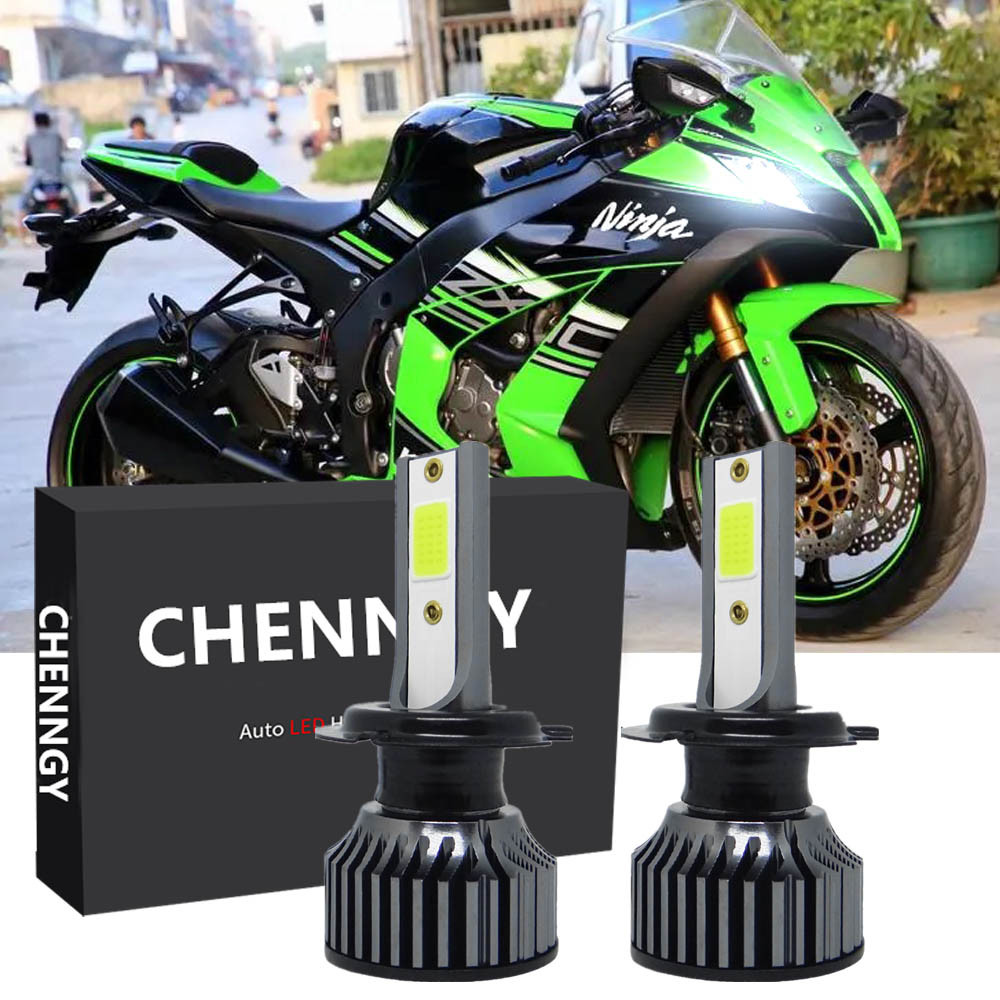 DÀNH CHO Kawasaki ZX10 ZX10R 2012-2019 (Đèn pha) - Bộ đèn pha LED P1 BHBulbs 12-24V 6000K trắng (1 C