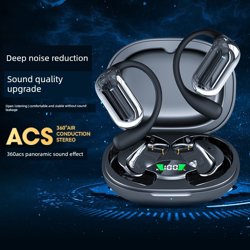Q16S Tai Nghe Bluetooth Không Dây Phong Cách Mới Treo Tai Không Cảm Ứng Trong Tai Tuổi Thọ Pin Dài C
