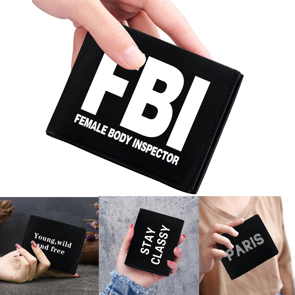Wallet Vintage Business Wallet Students Key Coin Storage Purse Walls Printing Series Bank ID Cardhol