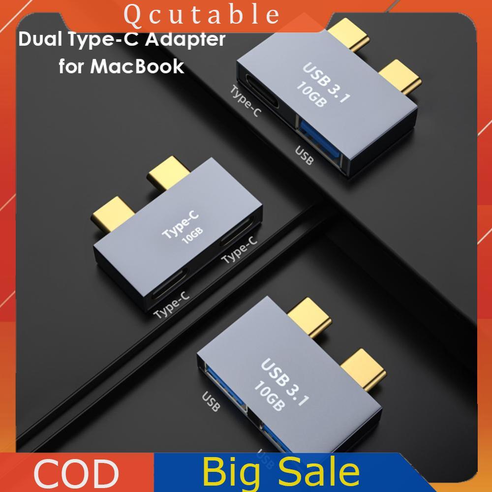 Cho Thunderbolt 3 Máy Tính PC Mở Rộng USB C HUB Docking Station Dual Type-C Sang Multi USB Splitter 