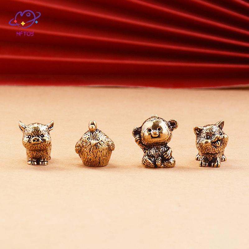 HFTOY Đồng Cung Hoàng Đạo Tượng Cung Hoàng Đạo Bàn Ngựa Trang Trí Động Vật Tượng Sưu Tập Nội Thất Ô 