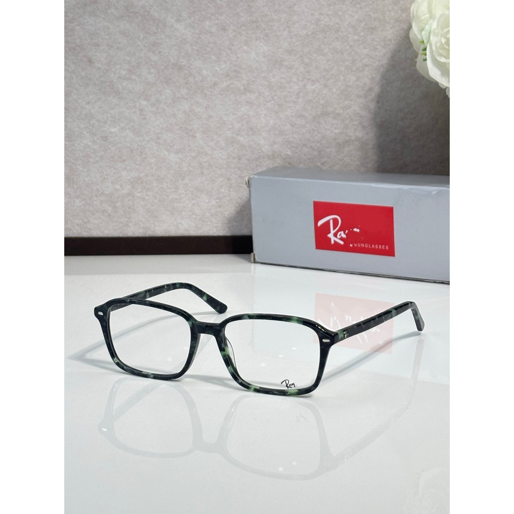H07G Ra**an Large frame black eyeglass frame with a casual street style, offering a light luxury and