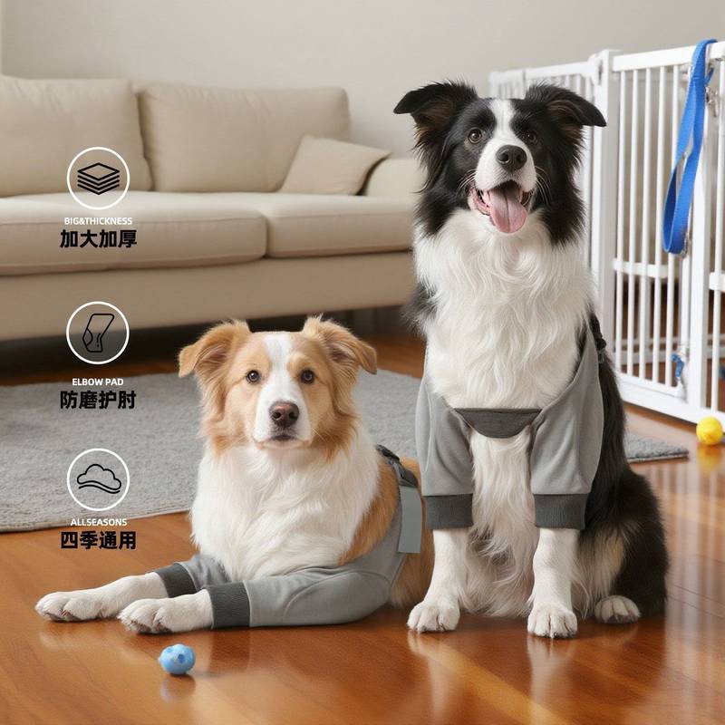 Pet Front Leg Elbow Pad Joint Anti-Abrasion Anti-Licking Protective Cover Border Collie Medium Large
