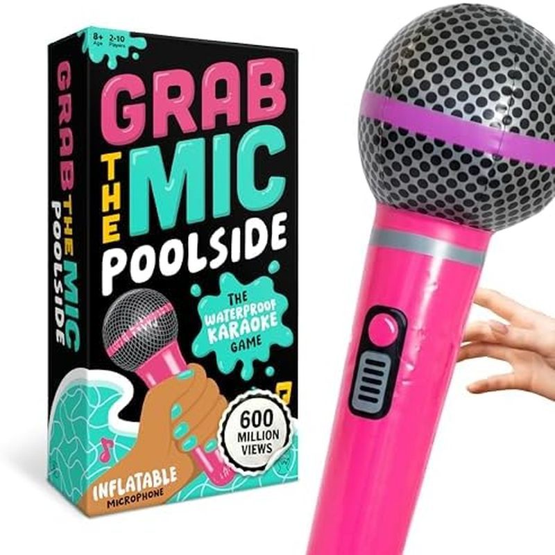 W / Foam Lyrics Mic – 8 + Mic, Game 2-10 Grab Ages, w / Egg for Bad (115 Games Board Official Player