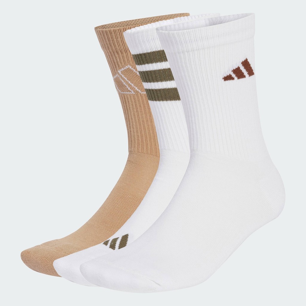 [Duy nhất 6.6 - VOUCHER 30%]adidas Phong cách sống Bộ 3 Đôi Tất Logo Unisex trắng JW3646
