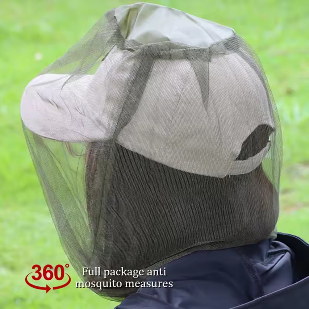 Bugs Face-Shield Face Neck Fly Lưới Hood Từ Bugs Gnats Noseeums Cho Ngoài Trời