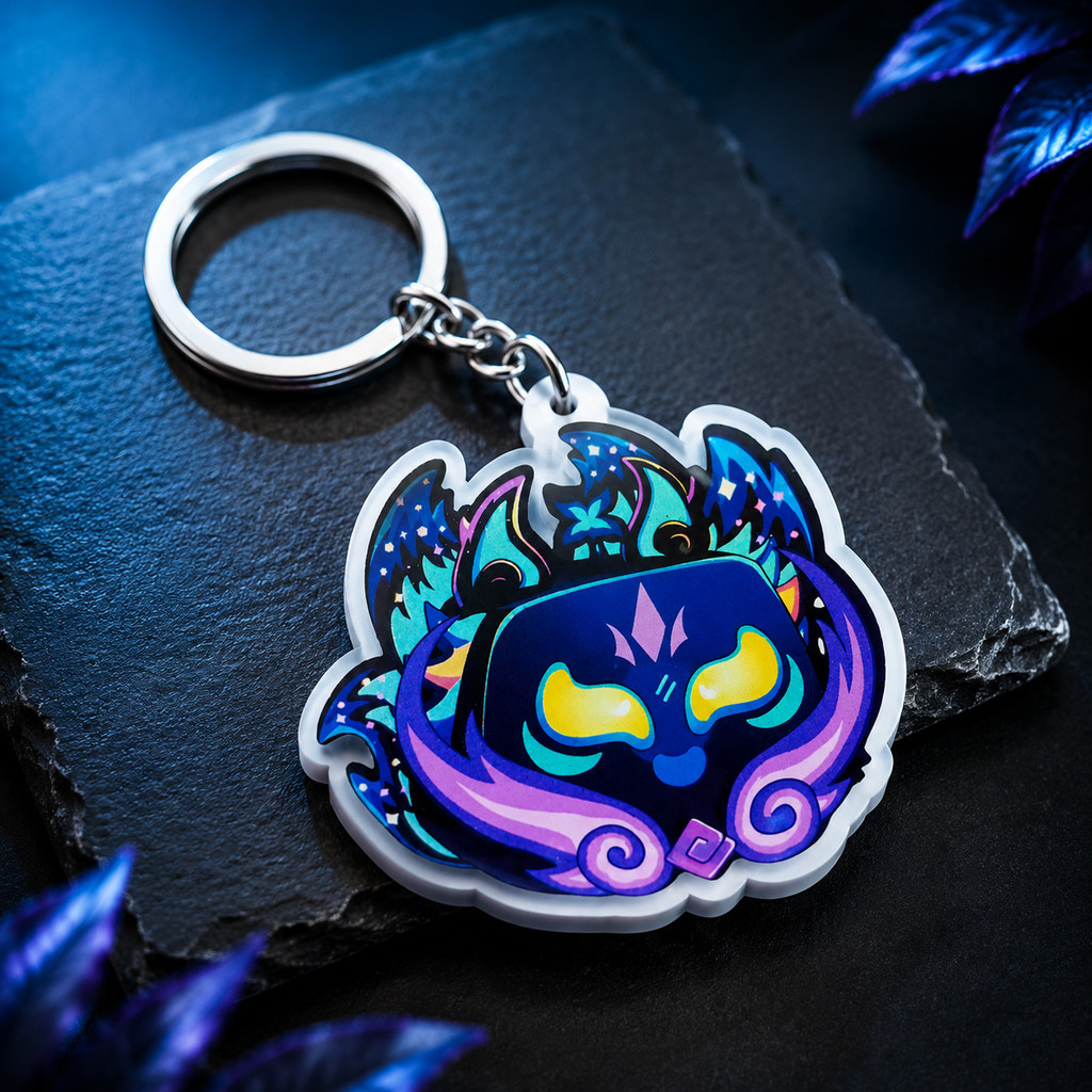 ganci GALAXY Empyrean Kitsune keychain gantungan kunci Blox Fruit Galaxy Empyrean Kitsune