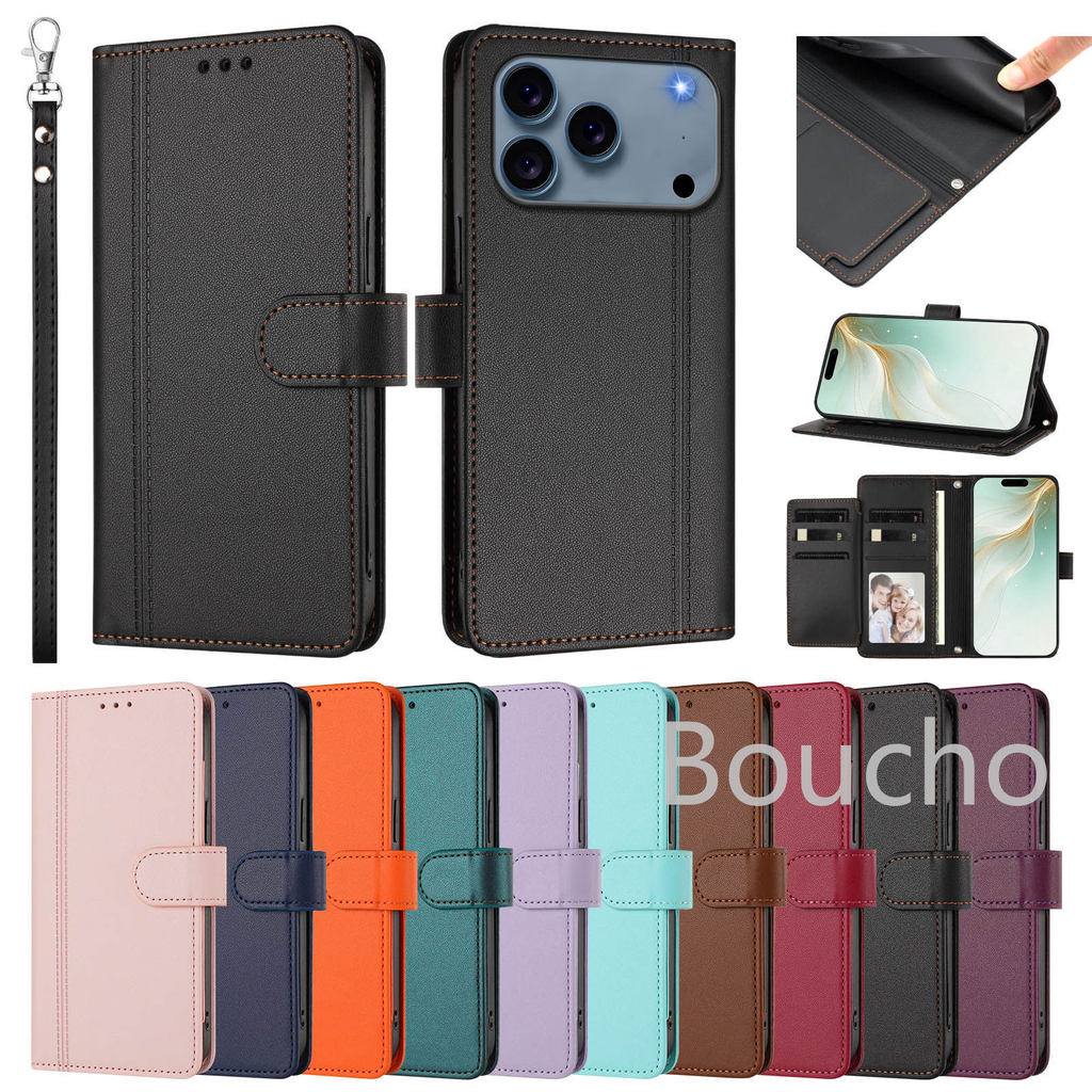 Ốp Lưng Cho Nokia HMD Pulse Pro Fuison Skyline G400 C300 G42 G310 G11 G21 G22 4G 5G Chân Đế Ví Da Từ