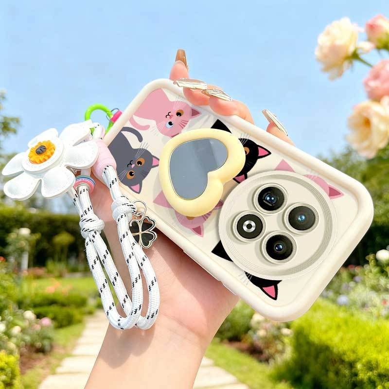 Dành Cho Realme C65 4G / C63 4G / C67 4G / C75 / C75x / C65 5G 3 Chiếc (Vỏ Điện Thoại Mèo Nhỏ Dễ Thư