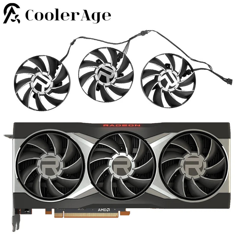 80MM AUB0812VD-00 GPU Quạt Làm Mát Thay Thế Cho ASROCK AMD Radeon RX 6800 / 6800XT / 6900XT 16G Card