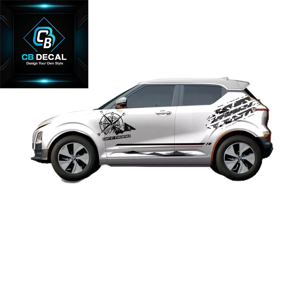 Tem Dán Xe VF5 Offroad - Decal La Bàn Leo Núi Dán Sườn Xe Cá Tính, Mạnh Mẽ, Thể Thao- tem 2 bên sườn