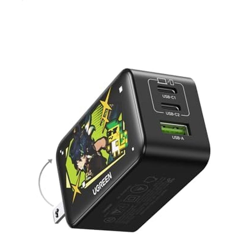 Bộ chuyển đổi MacBook màu đen nhỏ gọn, Bộ sạc, XPS, GaN Dell Charger, iPhone nguồn 3 cổng, cho Fast 