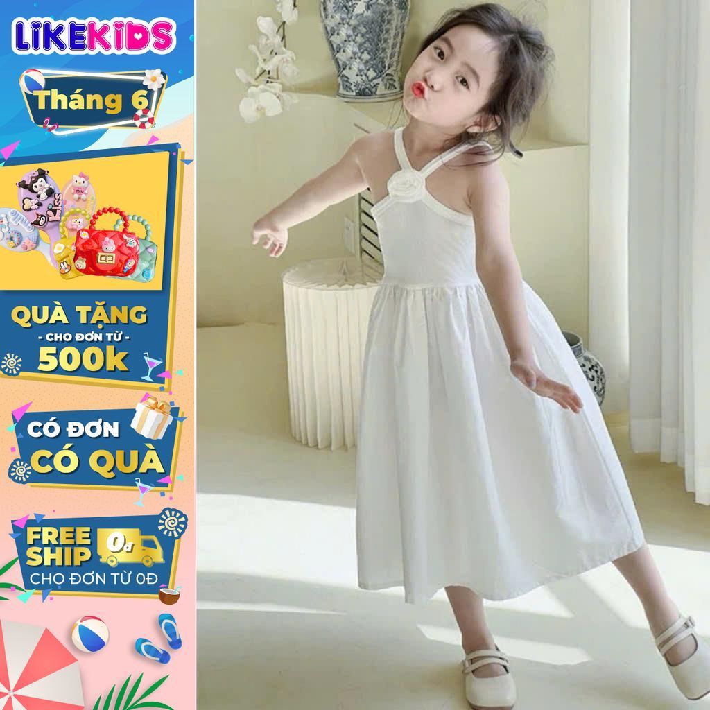 Đầm, váy YẾM công chúa cho bé gái cực xinh in hoạ tiết cute T85 - LikeKids