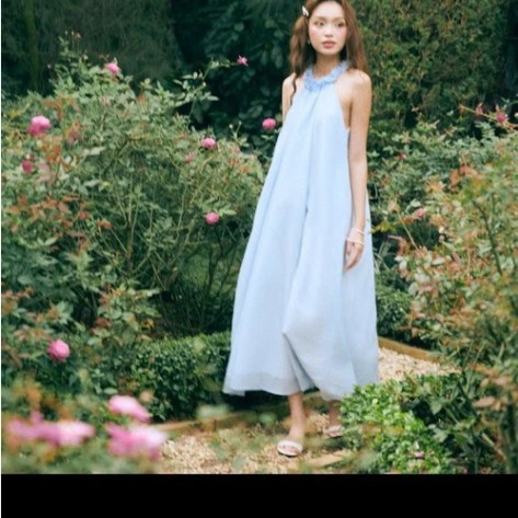 [NEW ARRIVAL] [SUMMER] DOTTIE - Đầm yếm rút nhún cổ (likenew)