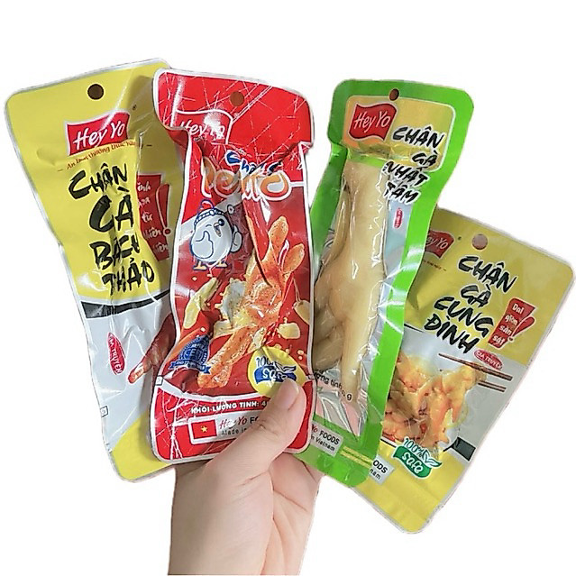 Combo 50, 60 gói chân gà Hey Yo, chân gà nhất tâm, bách thảo, pento, cung đình