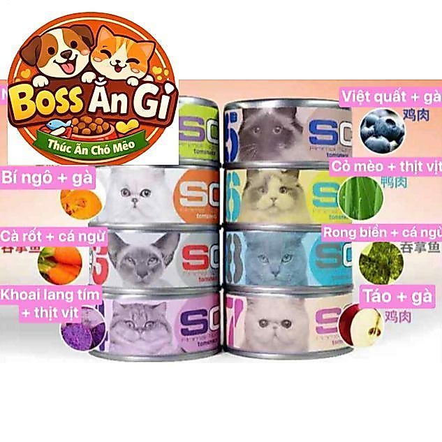 [Hoả Tốc] Pate SC cho mèo 14 vị dạng Sốt & Mousse - Lon 80g / 85g