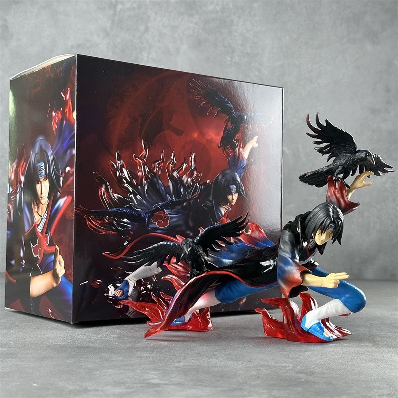Naruto Xiao Tổ Chức Sasuke Itachi Ngồi xổm Itachi Anime Chín Cánh Hình Tượng Mô Hình Trang Trí Quà T