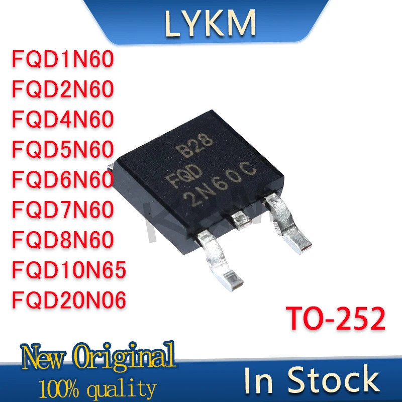5 / Chiếc Mới FQD1N60C FQD2N60C FQD4N60C FQD5N60C FQD6N60C FQD7N60C FQD8N60C FQD10N65C FQD20N06C TO-
