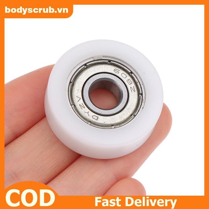 BB 1PC 8 * 30 * 10mm Tiêm Đúc Nylon Vòng Bi Bánh Xe Vòng Bi 608 Con Lăn Bánh Xe Tra Đường Sắt Rọc Cử