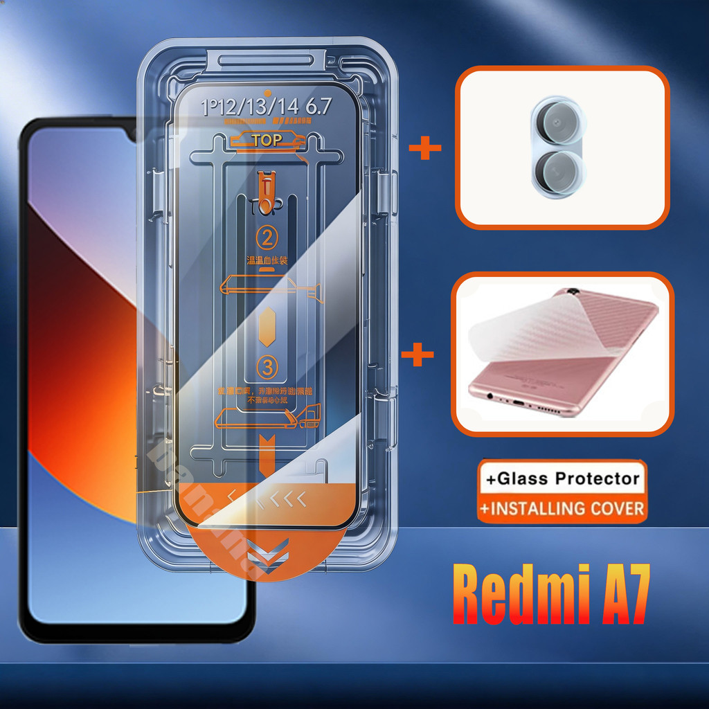 Kính cường lực bảo vệ màn hình một cú nhấp chuột Redmi A7 cho Redmi A7 Pro A5 A4 A3 Thích hợp cho ng