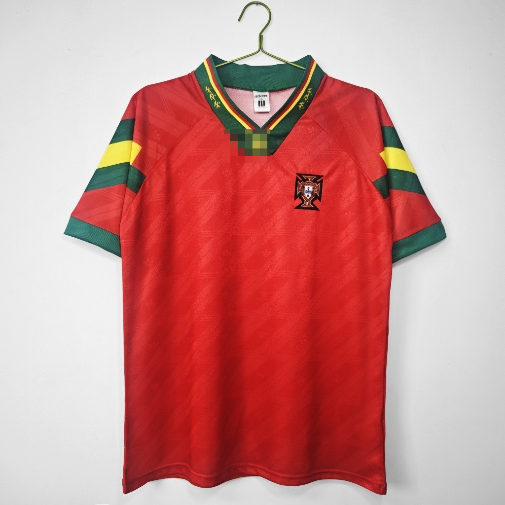 POR 1992 Bồ Đào Nha Sân khách Retro Áo bóng đá Jersi-FG001